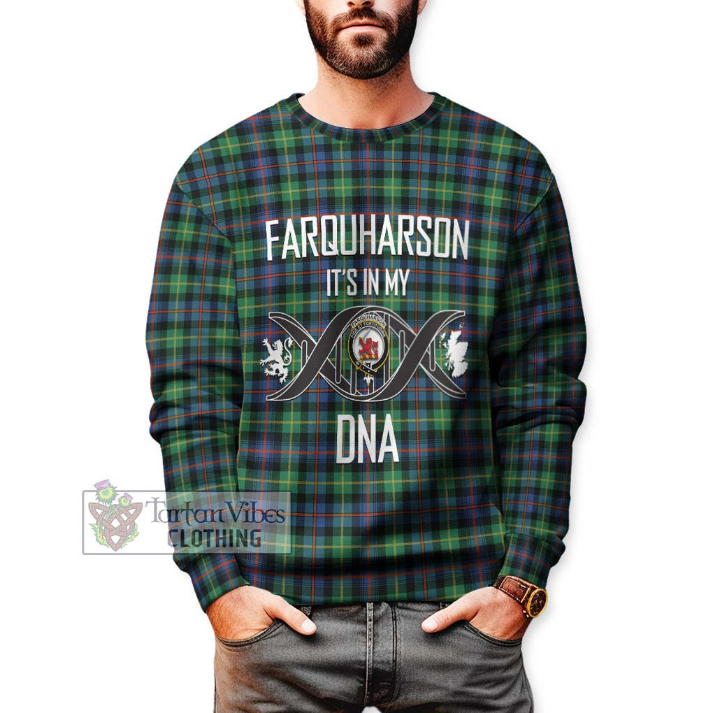 Farquharson Ancient Tartan Sweatshirt with Family Crest DNA In Me Style Unisex - Tartanvibesclothing Shop