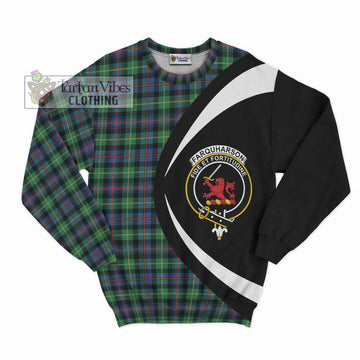 Farquharson Ancient Tartan Sweatshirt with Family Crest Circle Style