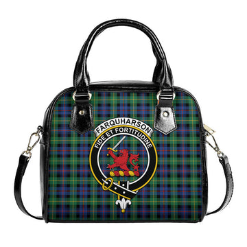 Farquharson Ancient Tartan Shoulder Handbags with Family Crest