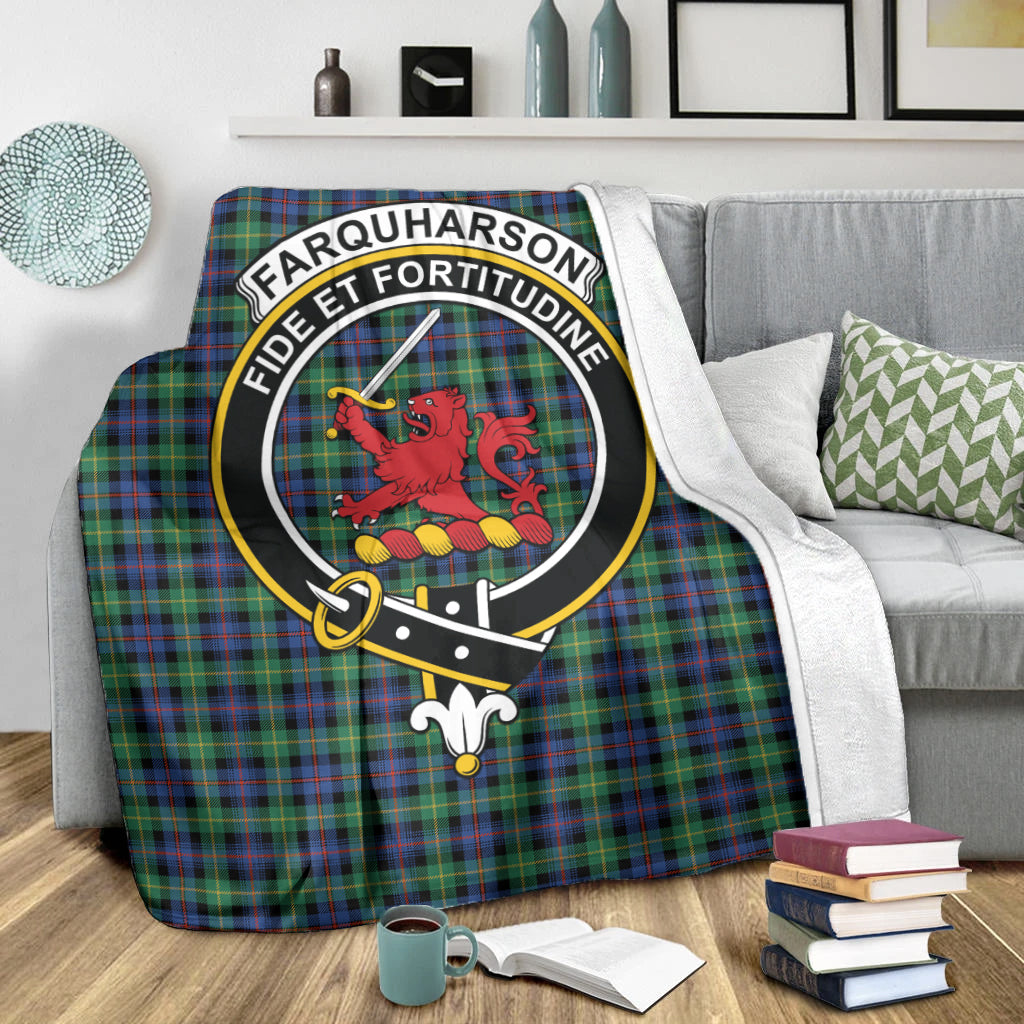 farquharson-ancient-tartab-blanket-with-family-crest