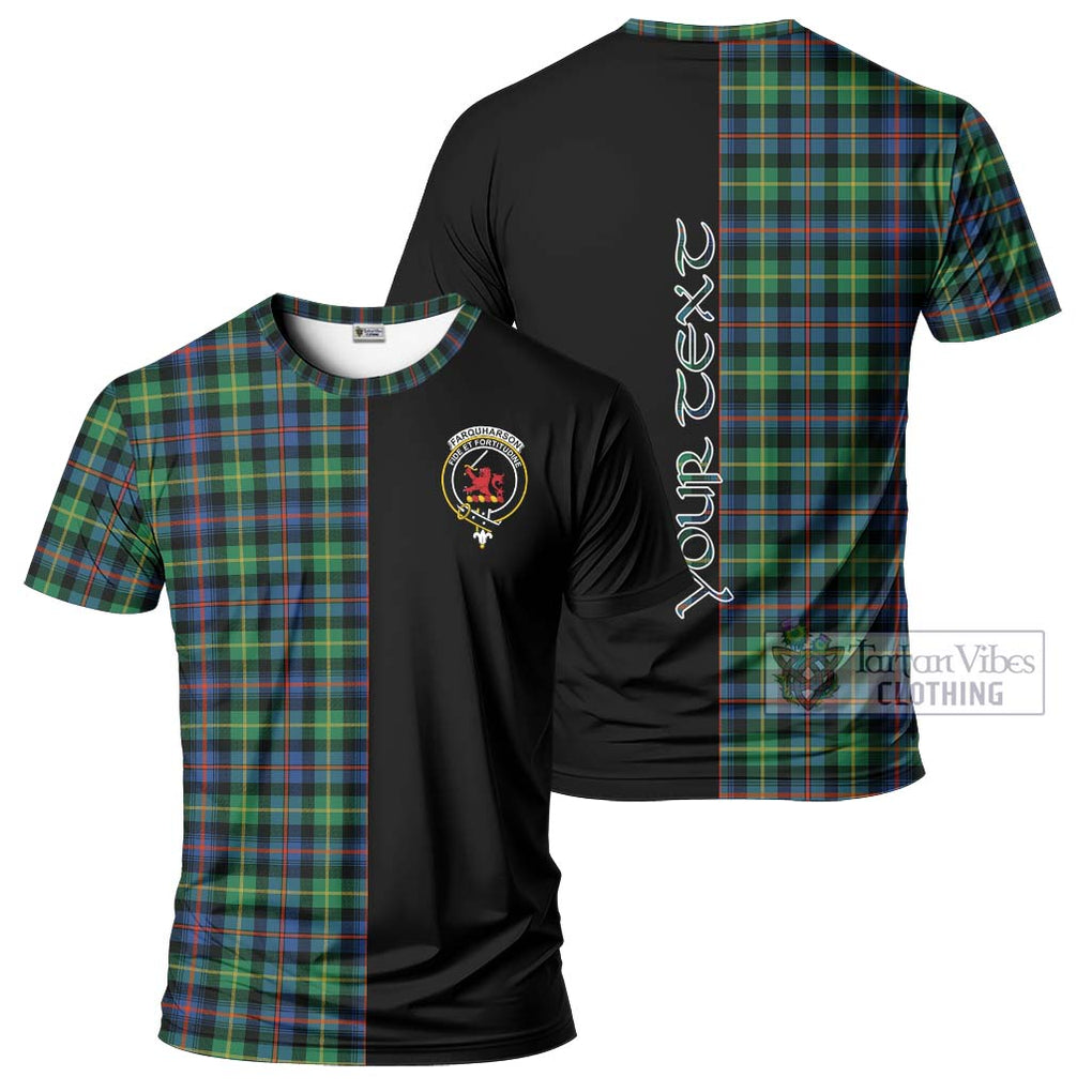 Farquharson Ancient Tartan T-Shirt with Family Crest and Half Of Me Style Kid's Shirt - Tartanvibesclothing Shop