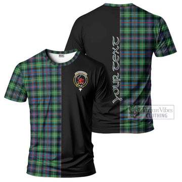 Farquharson Ancient Tartan T-Shirt with Family Crest and Half Of Me Style