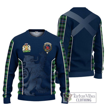 Farquharson Ancient Tartan Ugly Sweater with Family Crest and Lion Rampant Vibes Sport Style