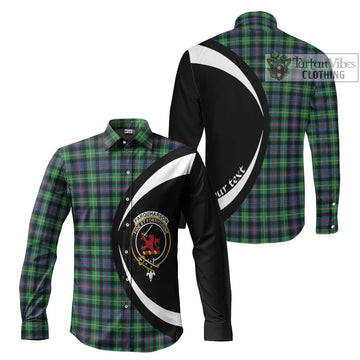 Farquharson Ancient Tartan Long Sleeve Button Up with Family Crest Circle Style