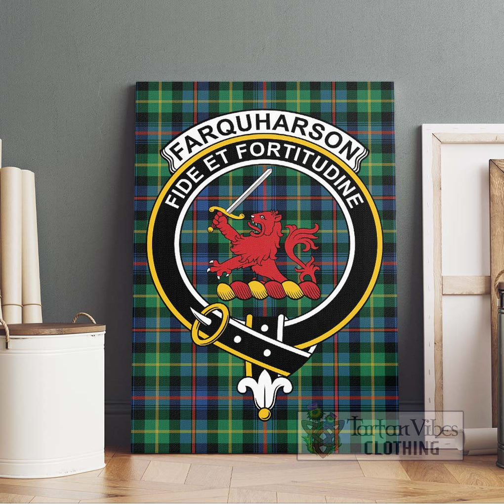 Farquharson Ancient Tartan Canvas Print Wall Art with Family Crest Without Frame - Tartan Vibes Clothing