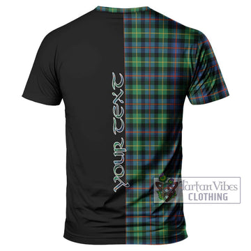 Farquharson Ancient Tartan T-Shirt with Family Crest and Half Of Me Style