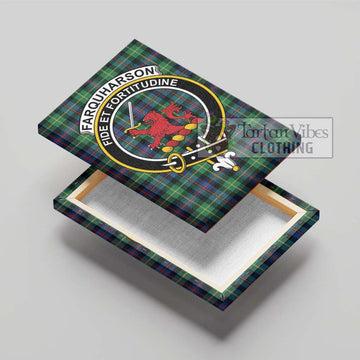 Farquharson Ancient Tartan Canvas Print Wall Art with Family Crest