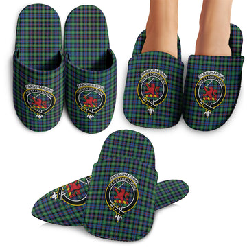 Farquharson Ancient Tartan Home Slippers with Family Crest
