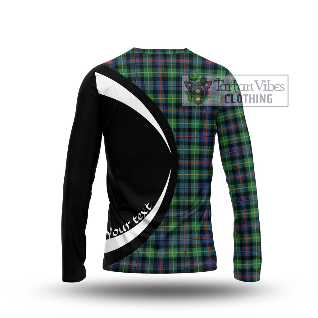 Farquharson Ancient Tartan Long Sleeve T-Shirt with Family Crest Circle Style - Tartan Vibes Clothing