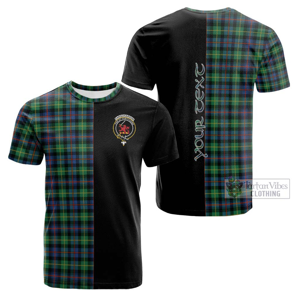 Tartan Vibes Clothing Farquharson Ancient Tartan Cotton T-shirt with Family Crest and Half Of Me Style