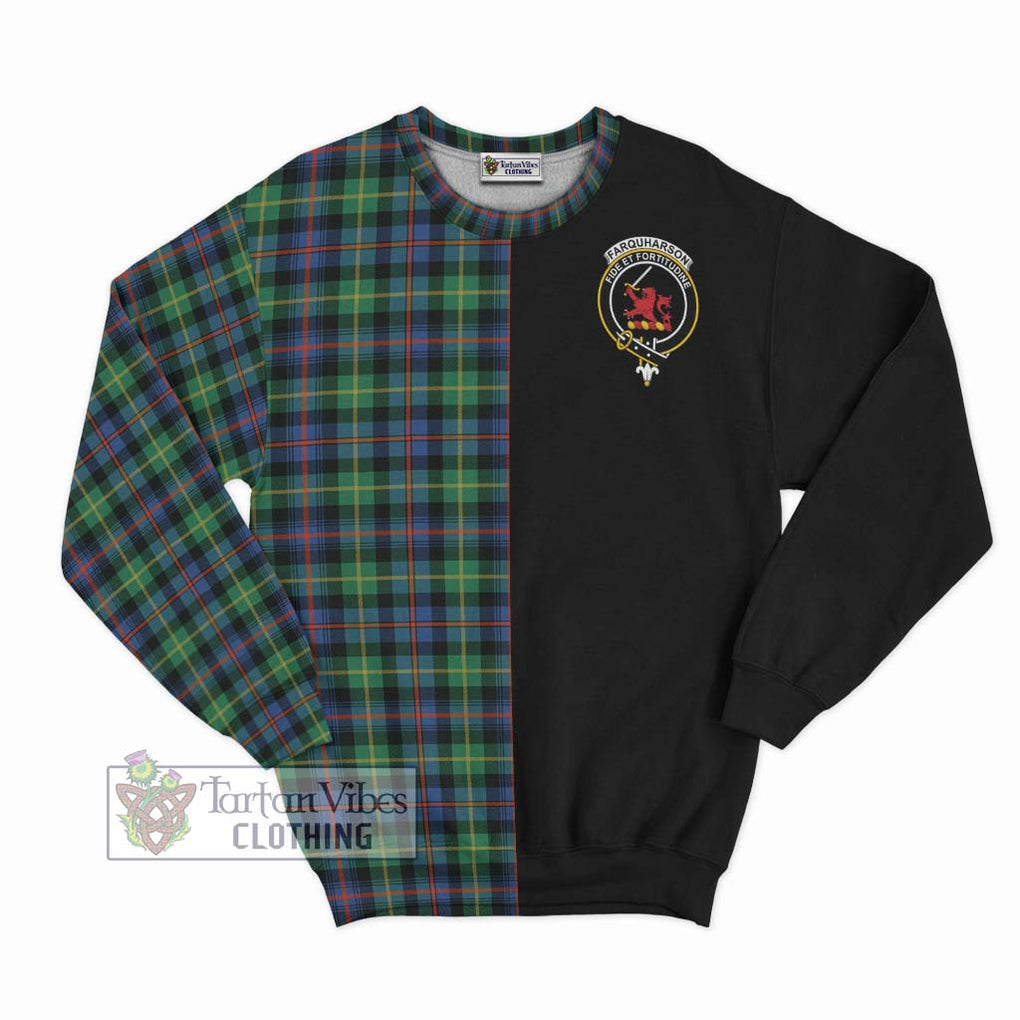 Farquharson Ancient Tartan Sweatshirt with Family Crest and Half Of Me Style - Tartanvibesclothing Shop