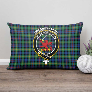 Farquharson Ancient Tartan Pillow Cover with Family Crest