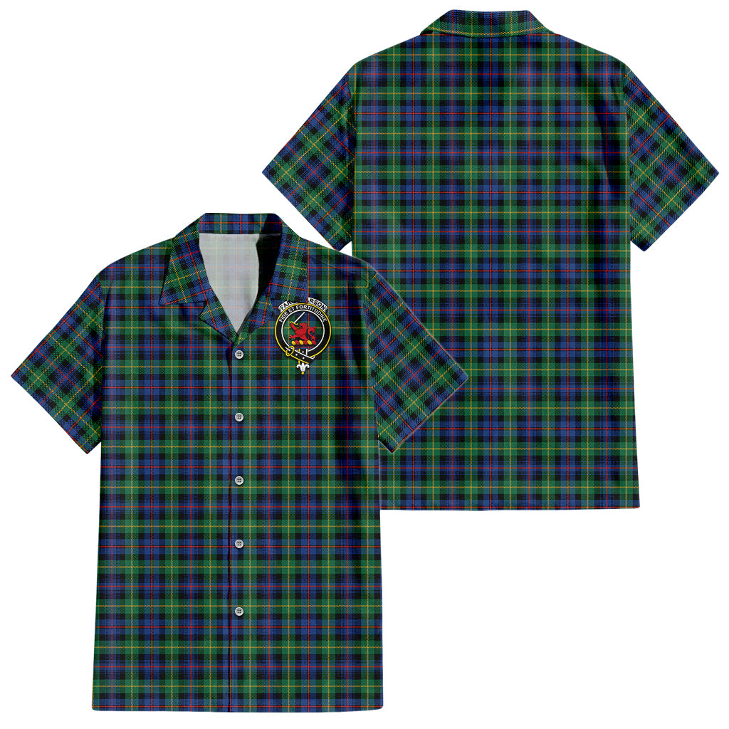 farquharson-ancient-tartan-short-sleeve-button-down-shirt-with-family-crest