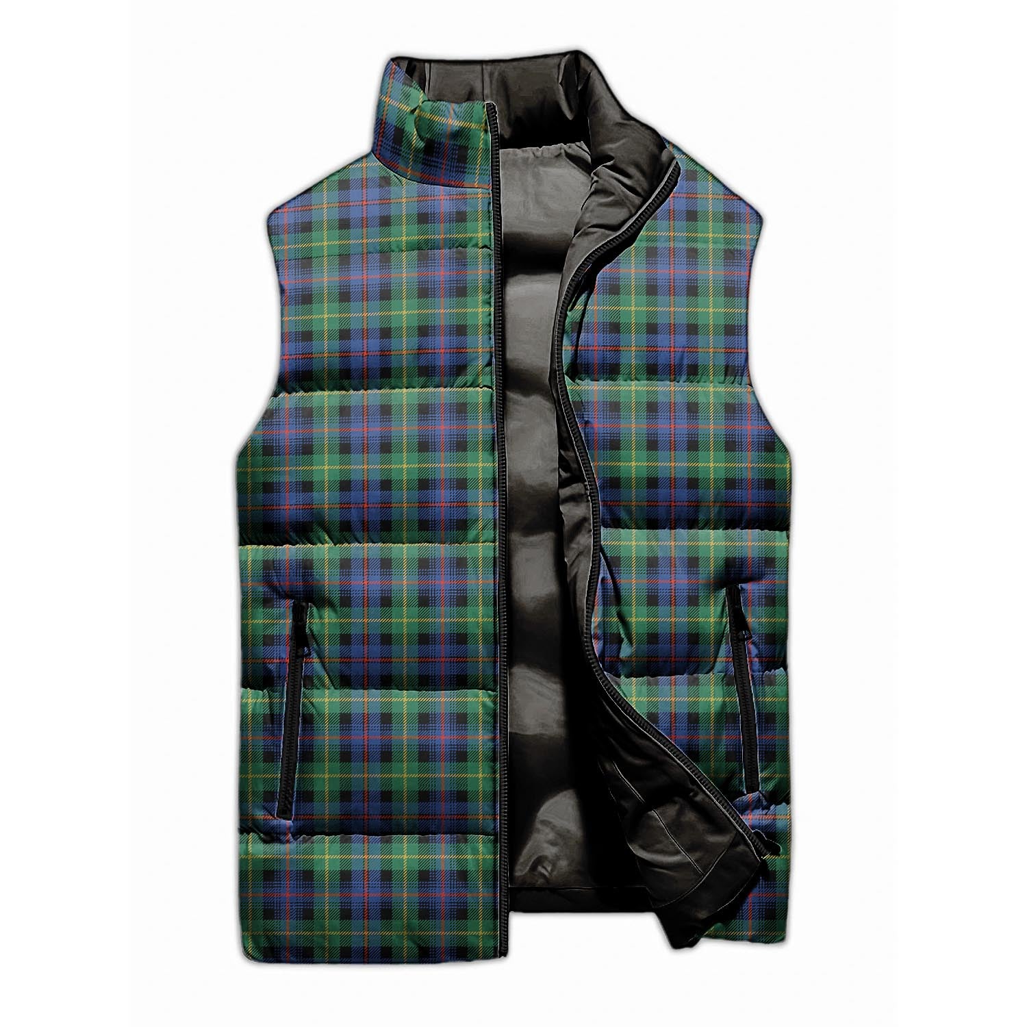 Farquharson Ancient Tartan Sleeveless Puffer Jacket - Tartanvibesclothing