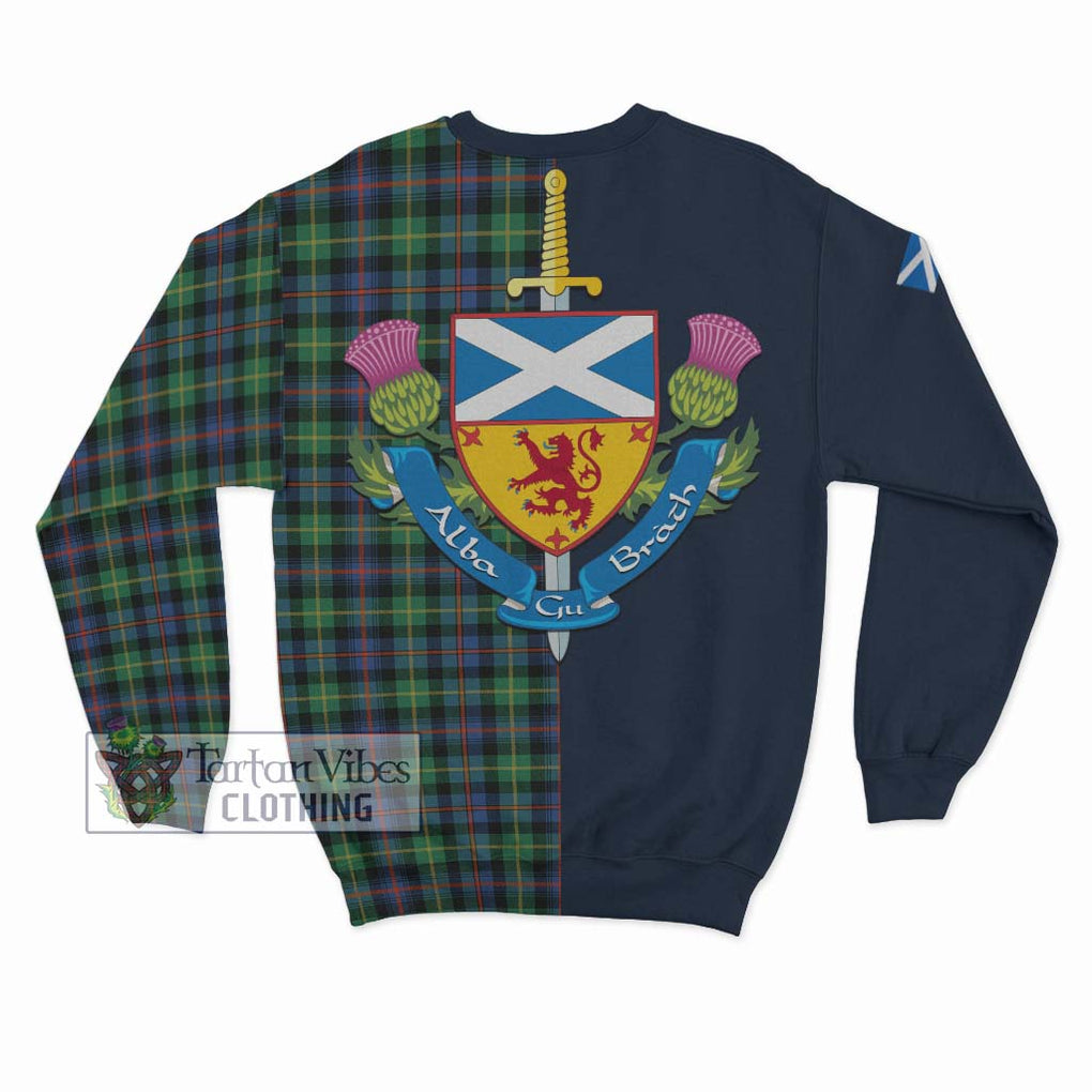 Tartan Vibes Clothing Farquharson Ancient Tartan Sweatshirt with Scottish Lion Royal Arm Half Style