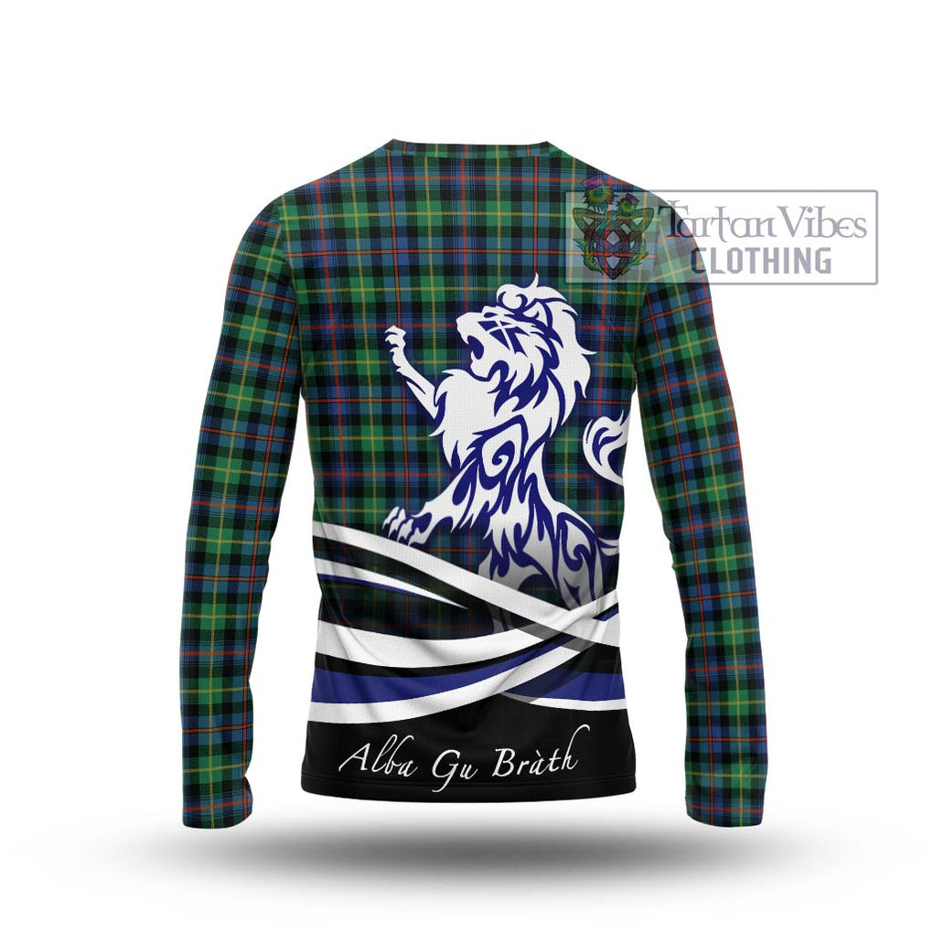 Farquharson Ancient Tartan Long Sleeve T-Shirt with Alba Gu Brath Regal Lion Emblem - Tartanvibesclothing Shop