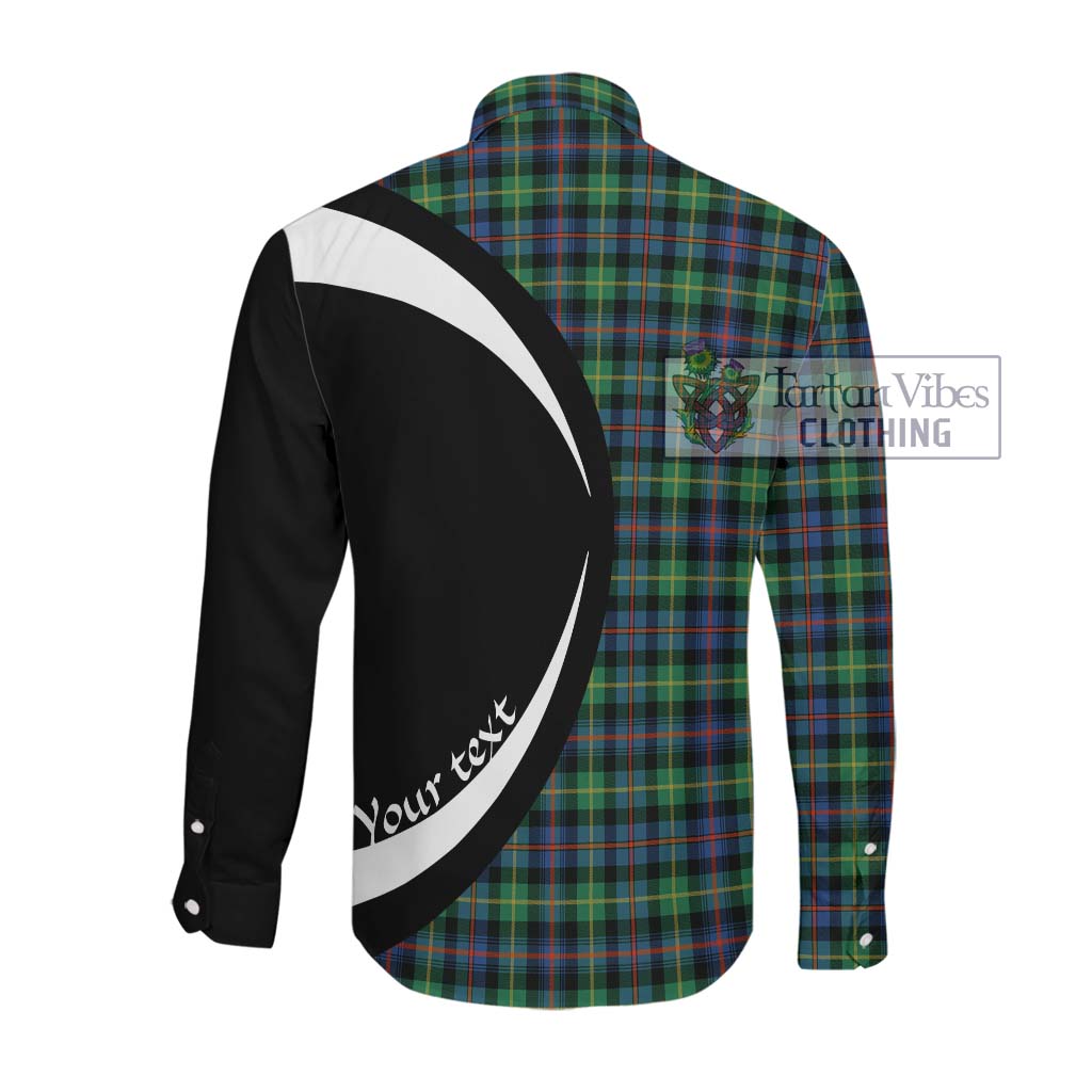 Farquharson Ancient Tartan Long Sleeve Button Up with Family Crest Circle Style Men's Shirt - Tartan Vibes Clothing