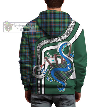 Farquharson Ancient Tartan Hoodie with Epic Bagpipe Style