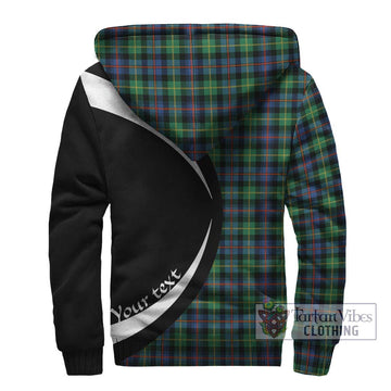 Farquharson Ancient Tartan Sherpa Hoodie with Family Crest Circle Style