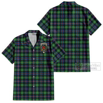 Farquharson Ancient Tartan Cotton Hawaiian Shirt with Family Crest