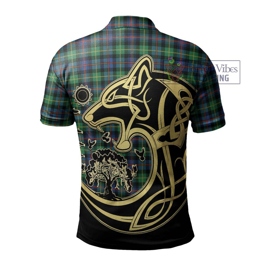 Farquharson Ancient Tartan Polo Shirt with Family Crest Celtic Wolf Style - Tartanvibesclothing Shop