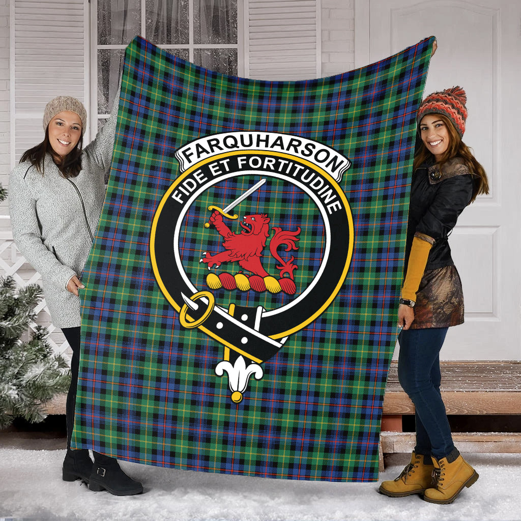 farquharson-ancient-tartab-blanket-with-family-crest