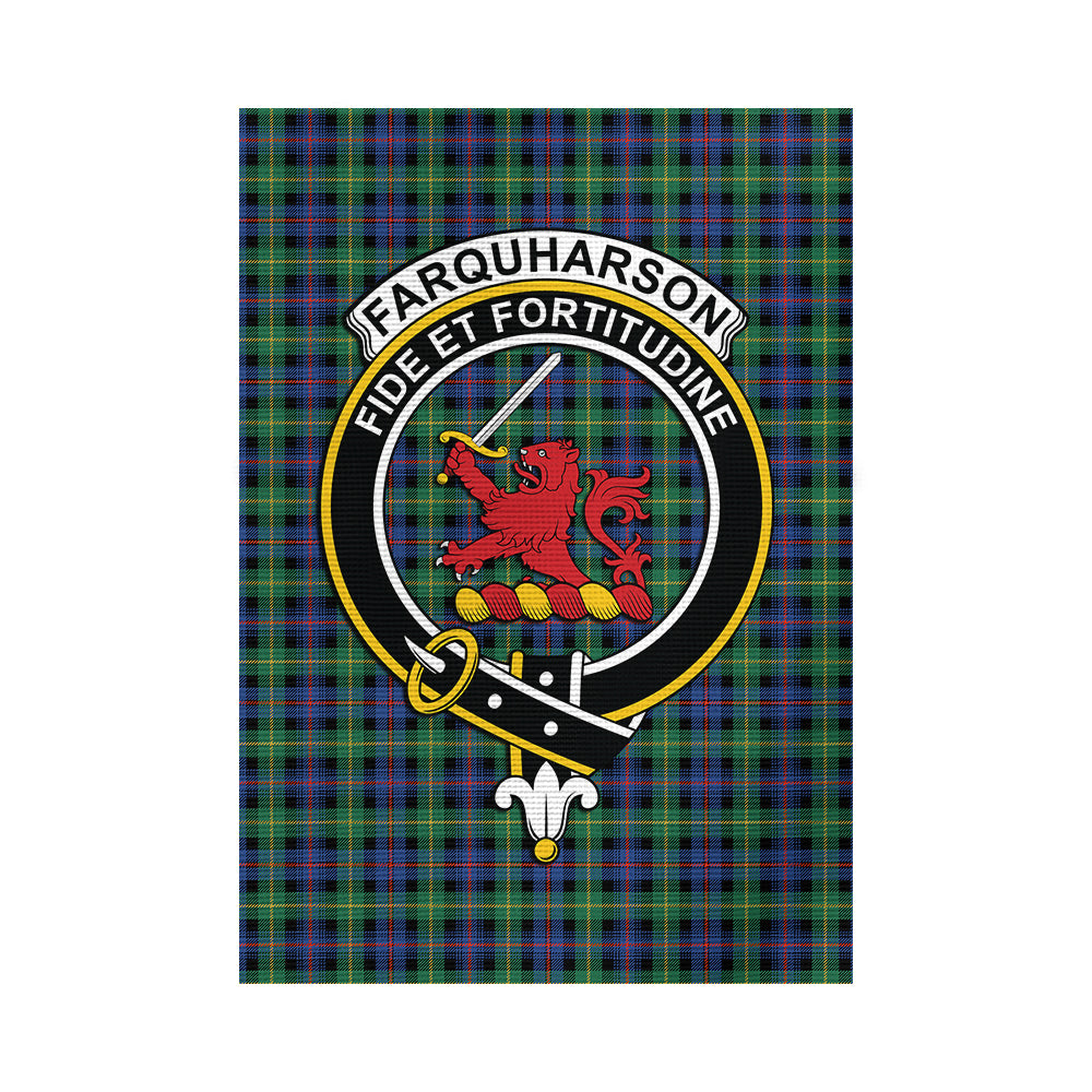 Farquharson Ancient Tartan Flag with Family Crest - Tartan Vibes Clothing