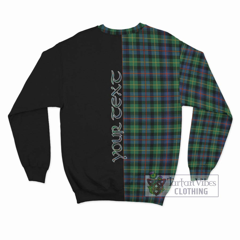 Farquharson Ancient Tartan Sweatshirt with Family Crest and Half Of Me Style - Tartanvibesclothing Shop