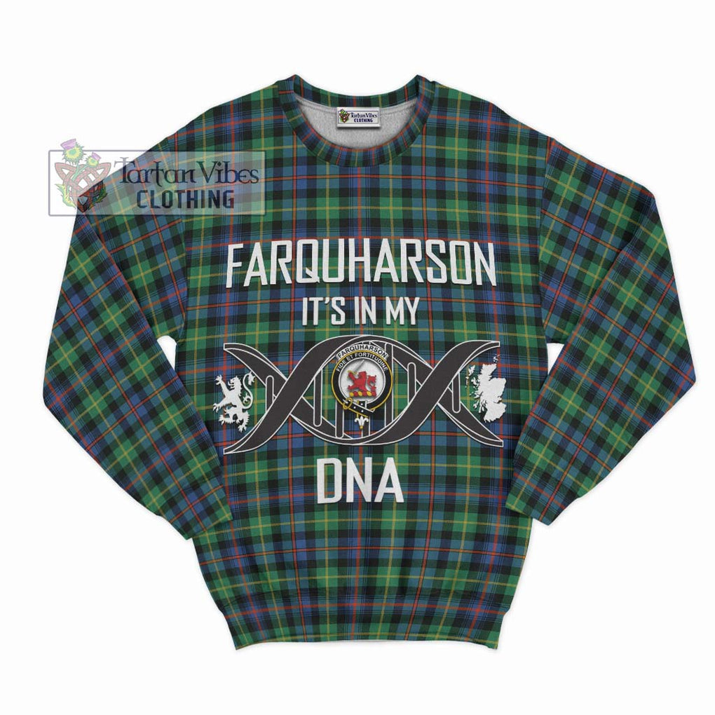 Farquharson Ancient Tartan Sweatshirt with Family Crest DNA In Me Style - Tartanvibesclothing Shop