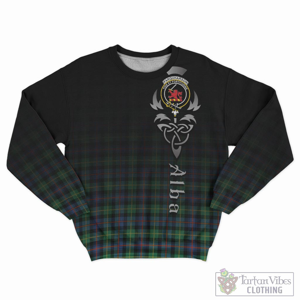 Tartan Vibes Clothing Farquharson Ancient Tartan Sweatshirt Featuring Alba Gu Brath Family Crest Celtic Inspired