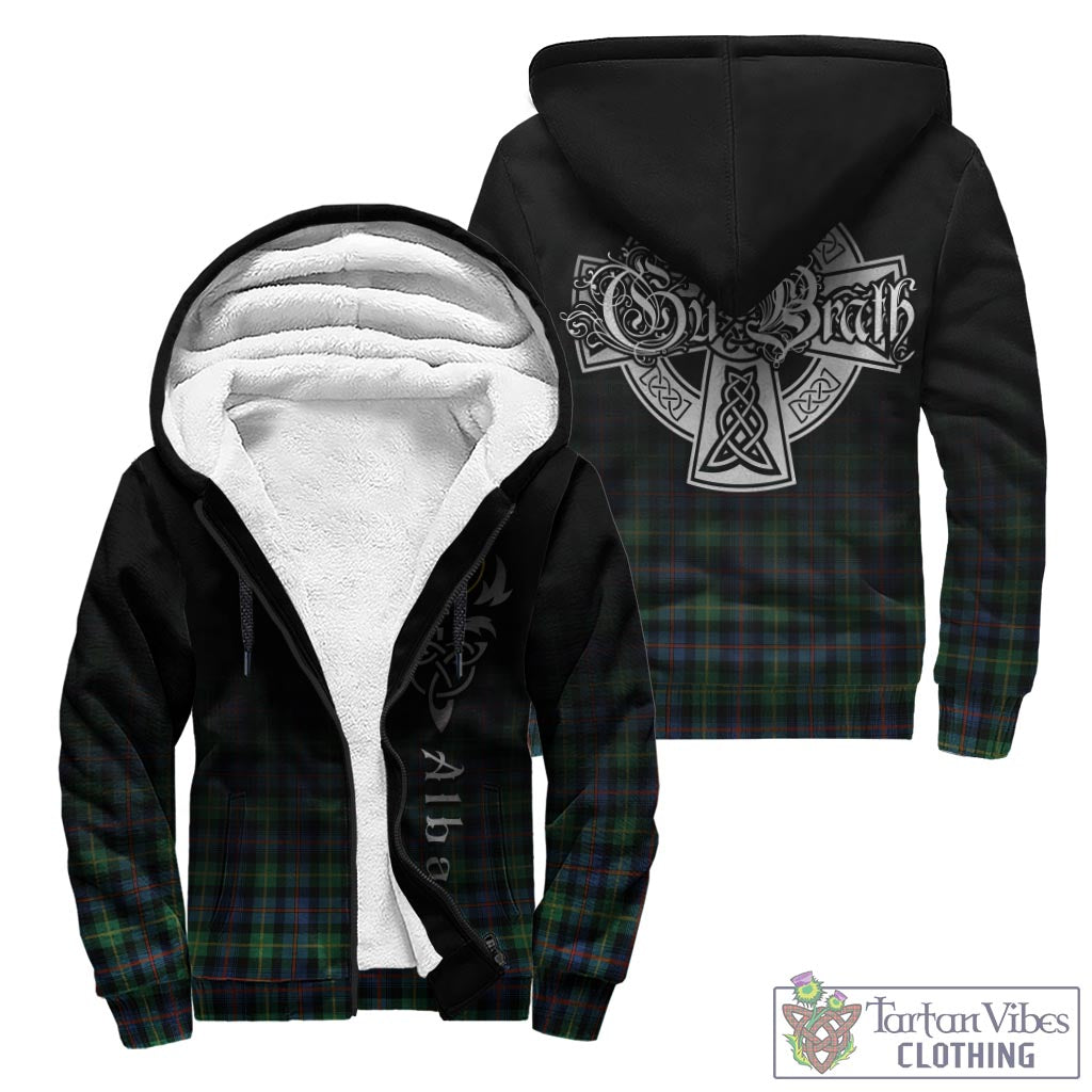 Tartan Vibes Clothing Farquharson Ancient Tartan Sherpa Hoodie Featuring Alba Gu Brath Family Crest Celtic Inspired