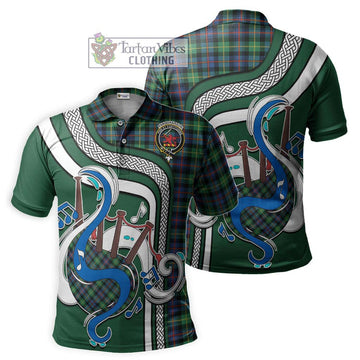 Farquharson Ancient Tartan Polo Shirt with Epic Bagpipe Style