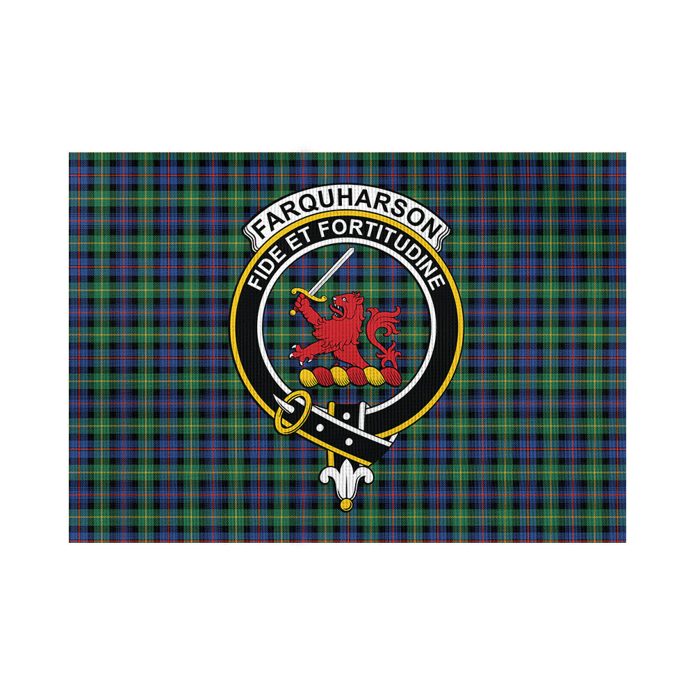 Farquharson Ancient Tartan Flag with Family Crest - Tartan Vibes Clothing