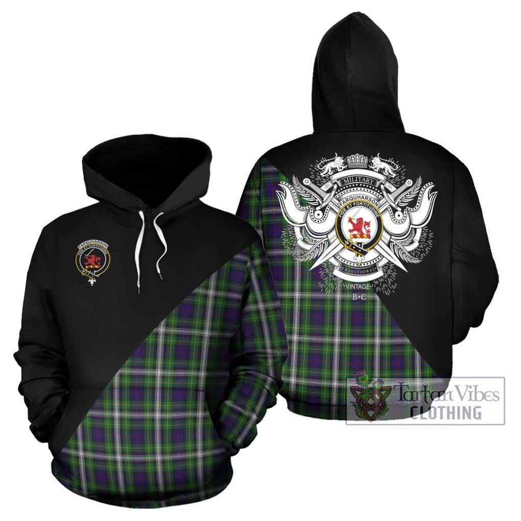 Farquharson Dress Tartan Hoodie with Family Crest and Military Logo Style Zip Hoodie - Tartanvibesclothing Shop