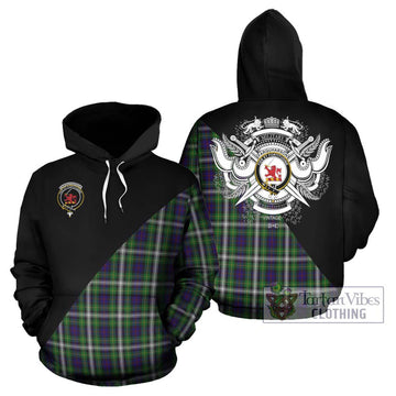 Farquharson Dress Tartan Hoodie with Family Crest and Military Logo Style