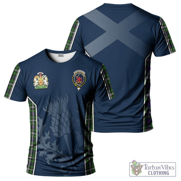 Farquharson Dress Tartan T-Shirt with Family Crest and Scottish Thistle Vibes Sport Style