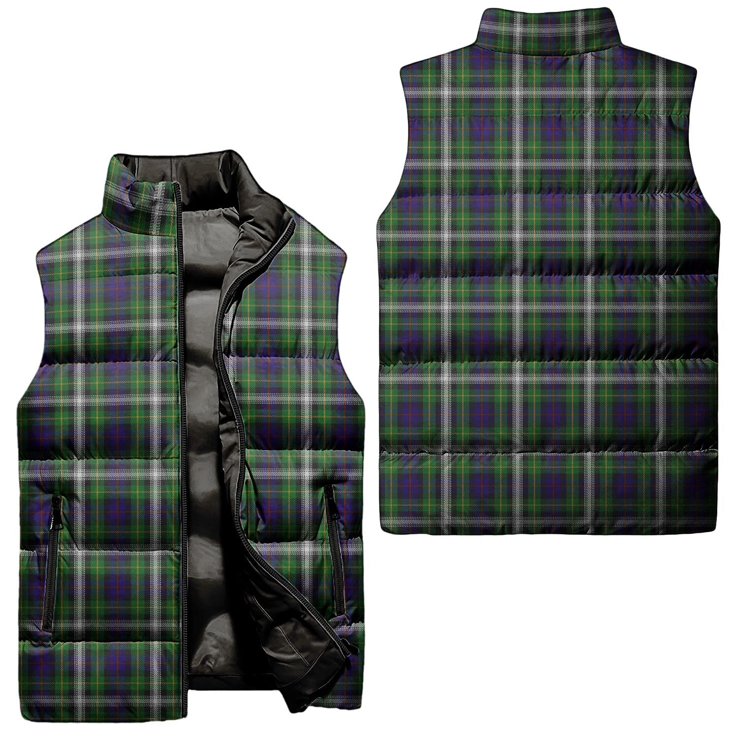 Farquharson Dress Tartan Sleeveless Puffer Jacket Unisex - Tartanvibesclothing