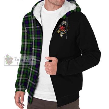 Farquharson Dress Tartan Sherpa Hoodie with Family Crest and Half Of Me Style