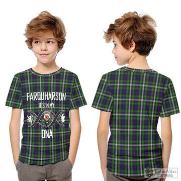 Farquharson Dress Tartan Kid T-Shirt with Family Crest DNA In Me Style