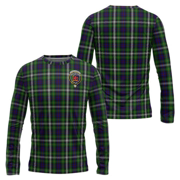 Farquharson Dress Tartan Long Sleeve T-Shirt with Family Crest