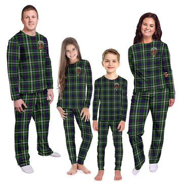 Farquharson Dress Tartan Pajamas Family Set with Family Crest