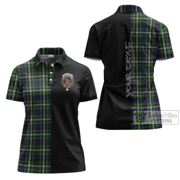 Farquharson Dress Tartan Women's Polo Shirt with Family Crest and Half Of Me Style