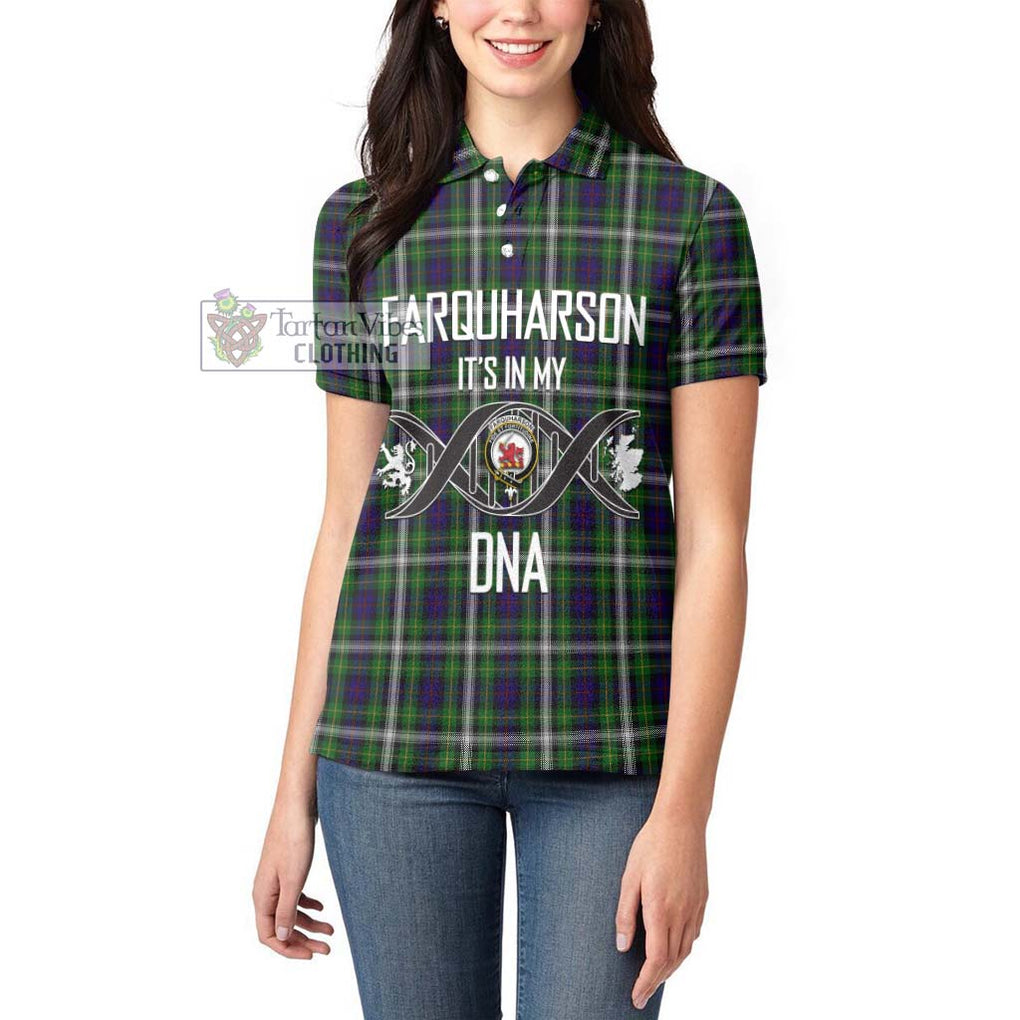 Farquharson Dress Tartan Women's Polo Shirt with Family Crest DNA In Me Style Women - Tartanvibesclothing Shop