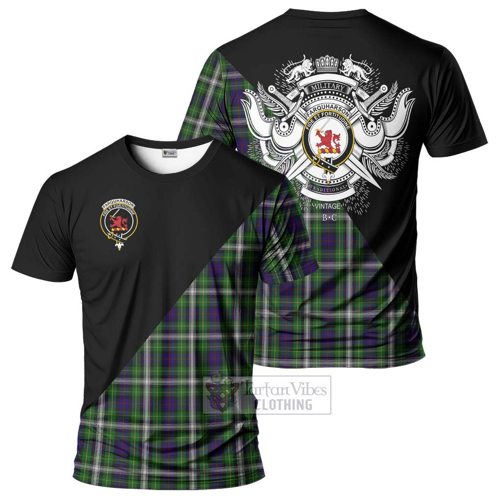 Farquharson Dress Tartan T-Shirt with Family Crest and Military Logo Style Kid's Shirt - Tartanvibesclothing Shop