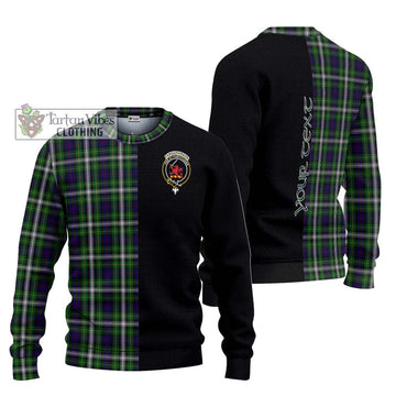 Farquharson Dress Tartan Ugly Sweater with Family Crest and Half Of Me Style