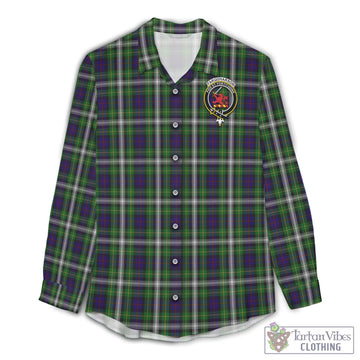 Farquharson Dress Tartan Women's Casual Shirt with Family Crest