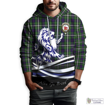 Farquharson Dress Tartan Hoodie with Alba Gu Brath Regal Lion Emblem