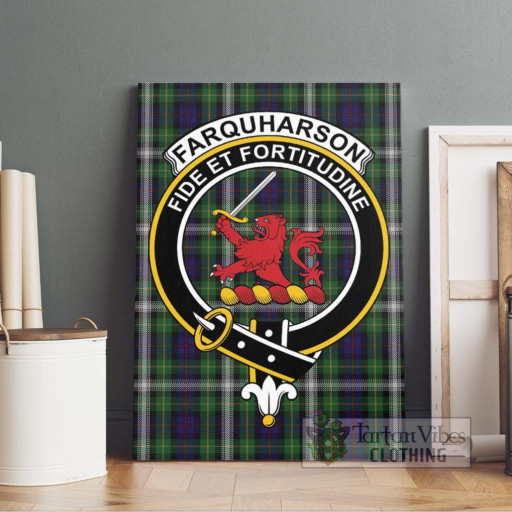 Farquharson Dress Tartan Canvas Print Wall Art with Family Crest Without Frame - Tartan Vibes Clothing