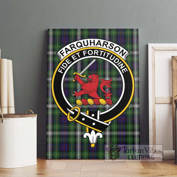 Farquharson Dress Tartan Canvas Print Wall Art with Family Crest