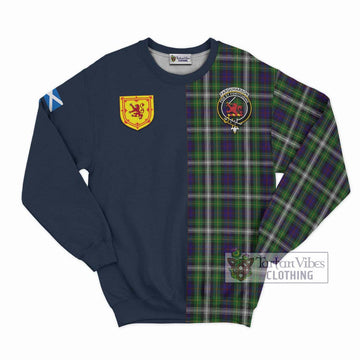 Farquharson Dress Tartan Sweatshirt Alba with Scottish Lion Royal Arm Half Style